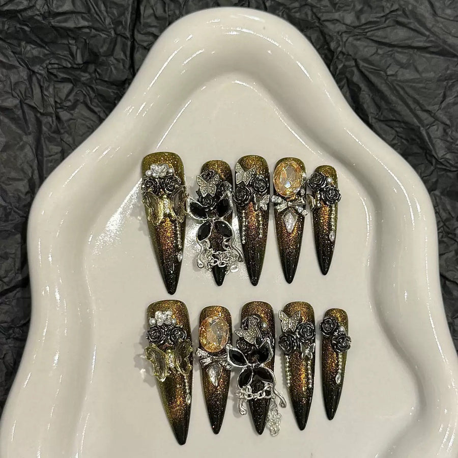 RareGoddess Handcrafted Press-On Nails YH-57
