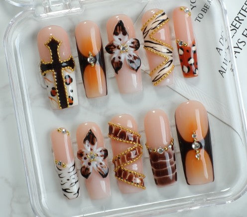 RareGoddess Handcrafted Press-On Nails SGJ-A2-0039