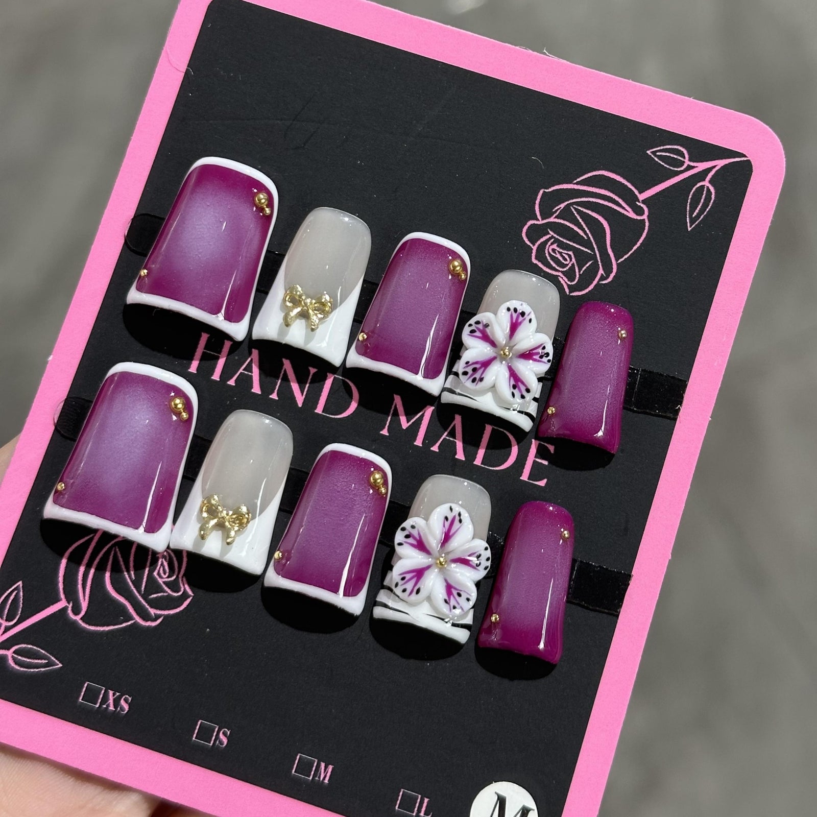 RareGoddess Handcrafted Press-On Nails 鸭嘴73