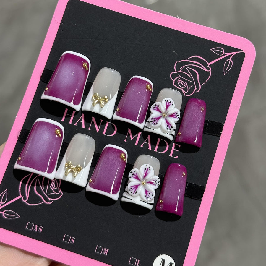 RareGoddess Handcrafted Press-On Nails 鸭嘴73