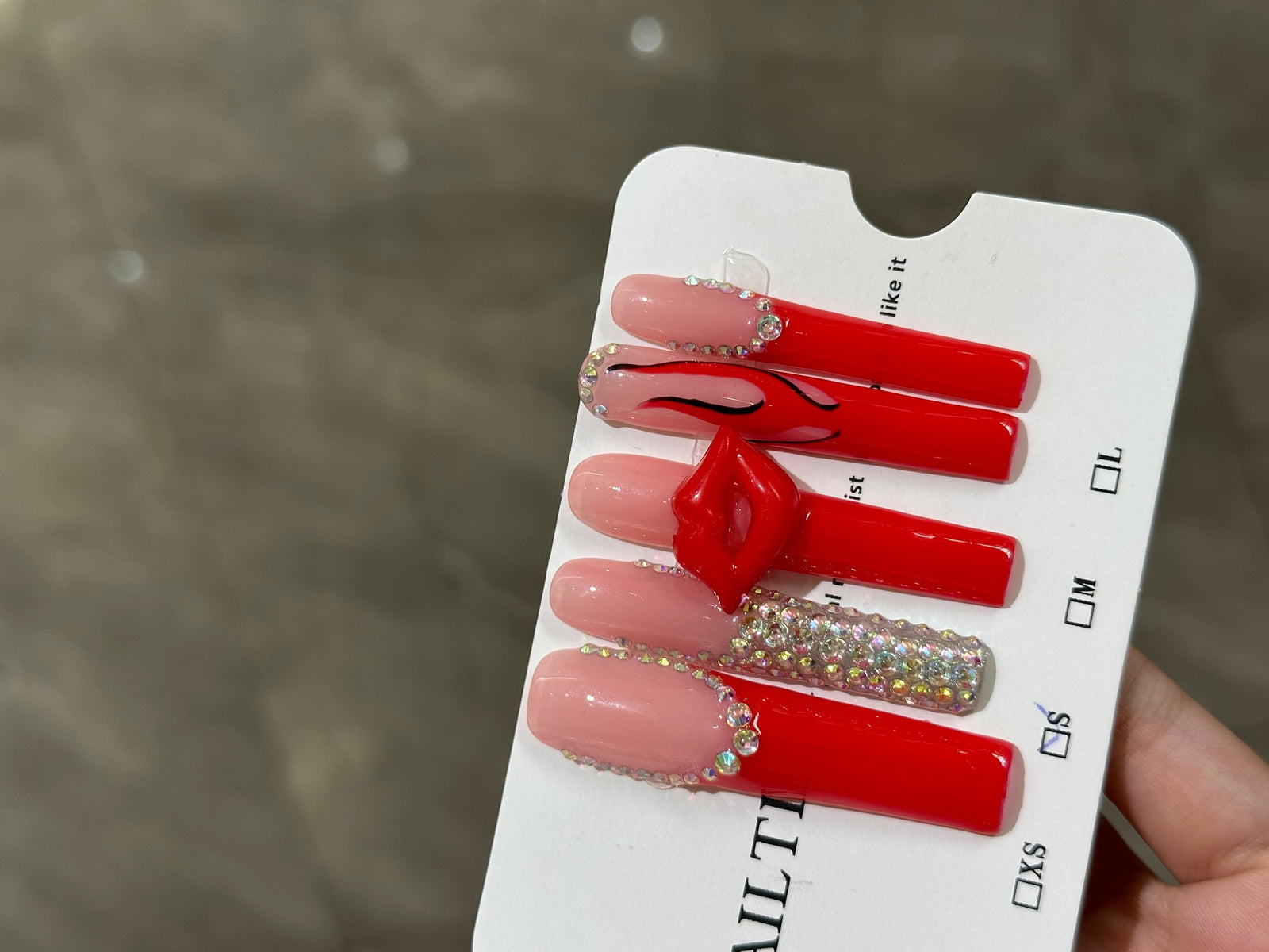 RareGoddess Handcrafted Press-On Nails 水管5.0-B