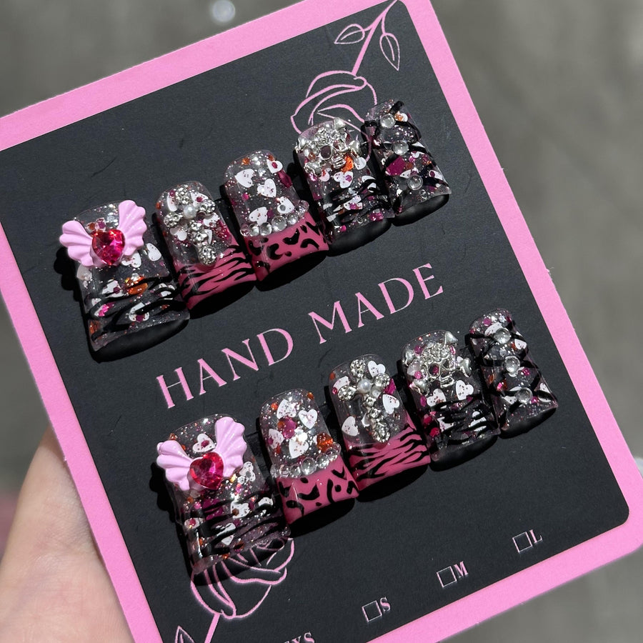 RareGoddess Handcrafted Press-On Nails 天使之翼