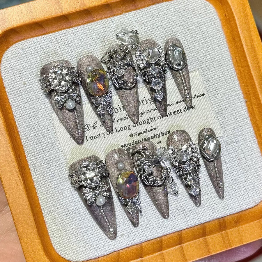RareGoddess Handcrafted Press-On Nails YH-54