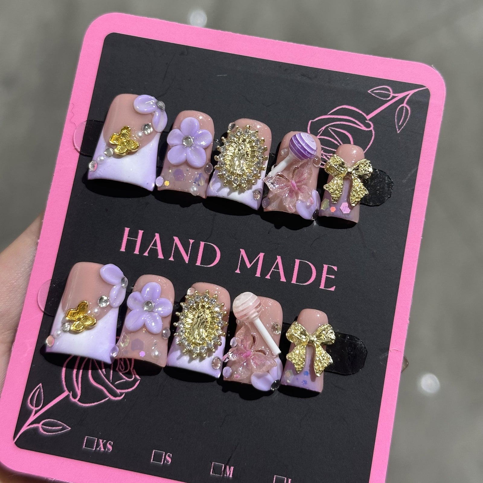 RareGoddess Handcrafted Press-On Nails 鸭嘴69