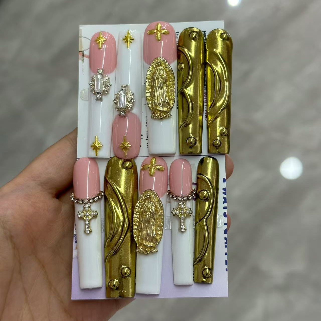 RareGoddess Handcrafted Press-On Nails 水管-G