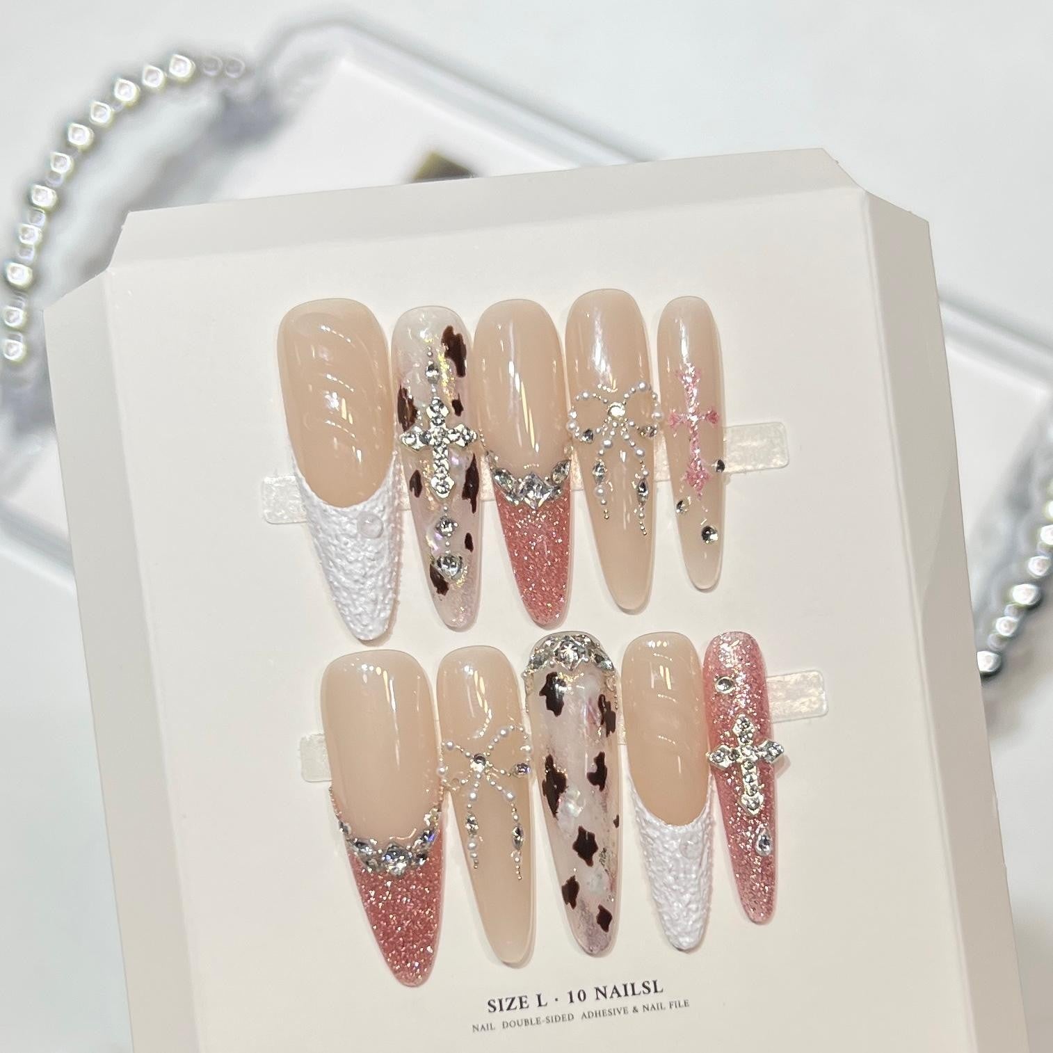 RareGoddess Handcrafted Press-On Nails E1310