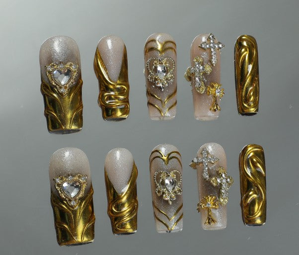 RareGoddess Handcrafted Press-On Nails SGJ-A2-0011