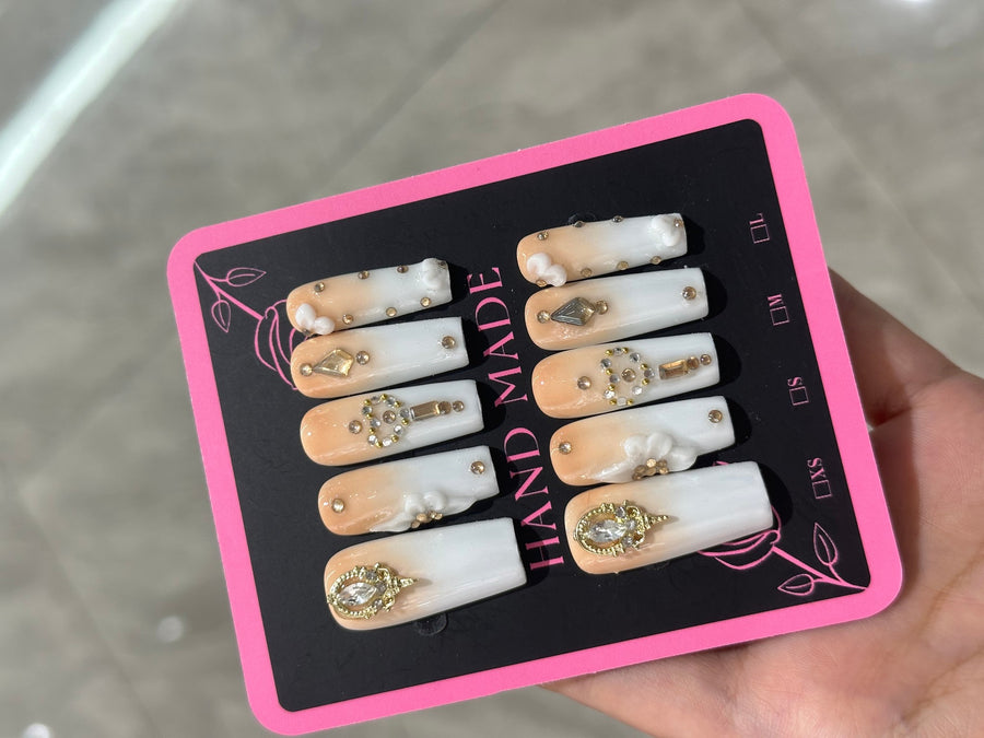 RareGoddess Handcrafted Press-On Nails 水管3.0-F