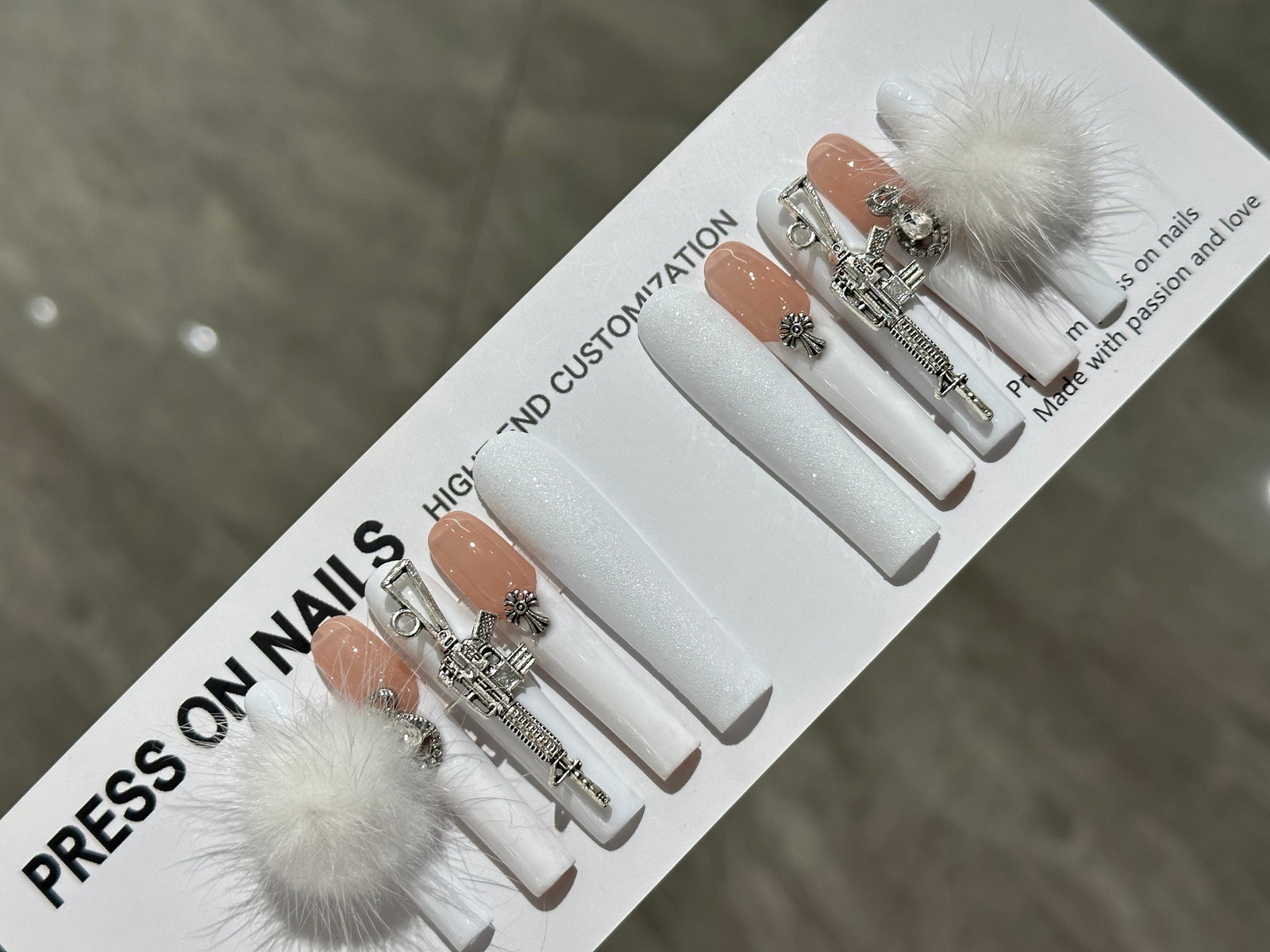 RareGoddess Handcrafted Press-On Nails 水管5.0-E