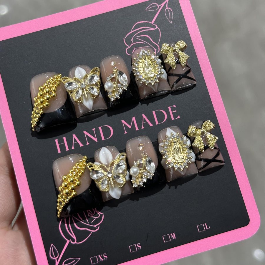 RareGoddess Handcrafted Press-On Nails 建构05