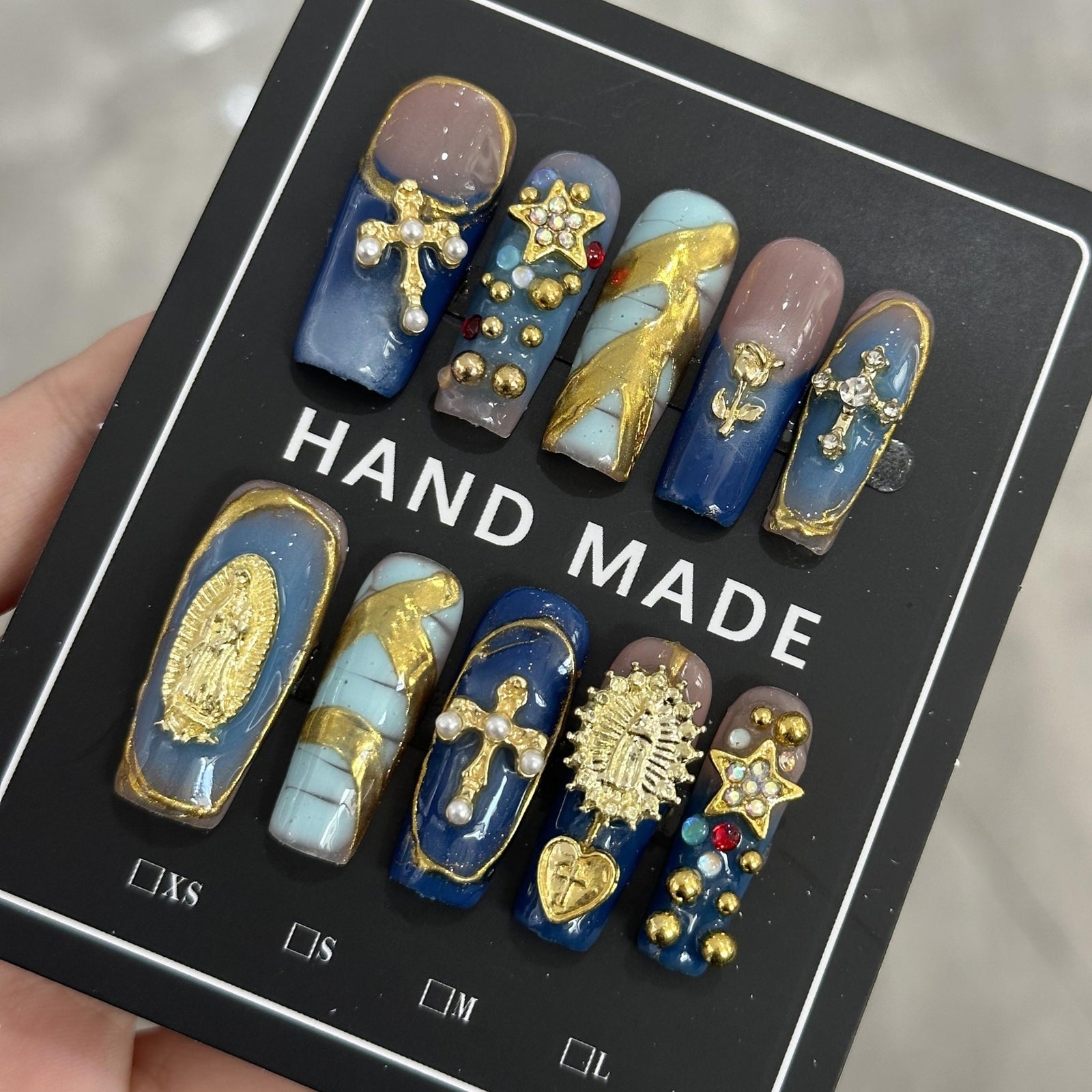 RareGoddess Handcrafted Press-On Nails 水管3.0
