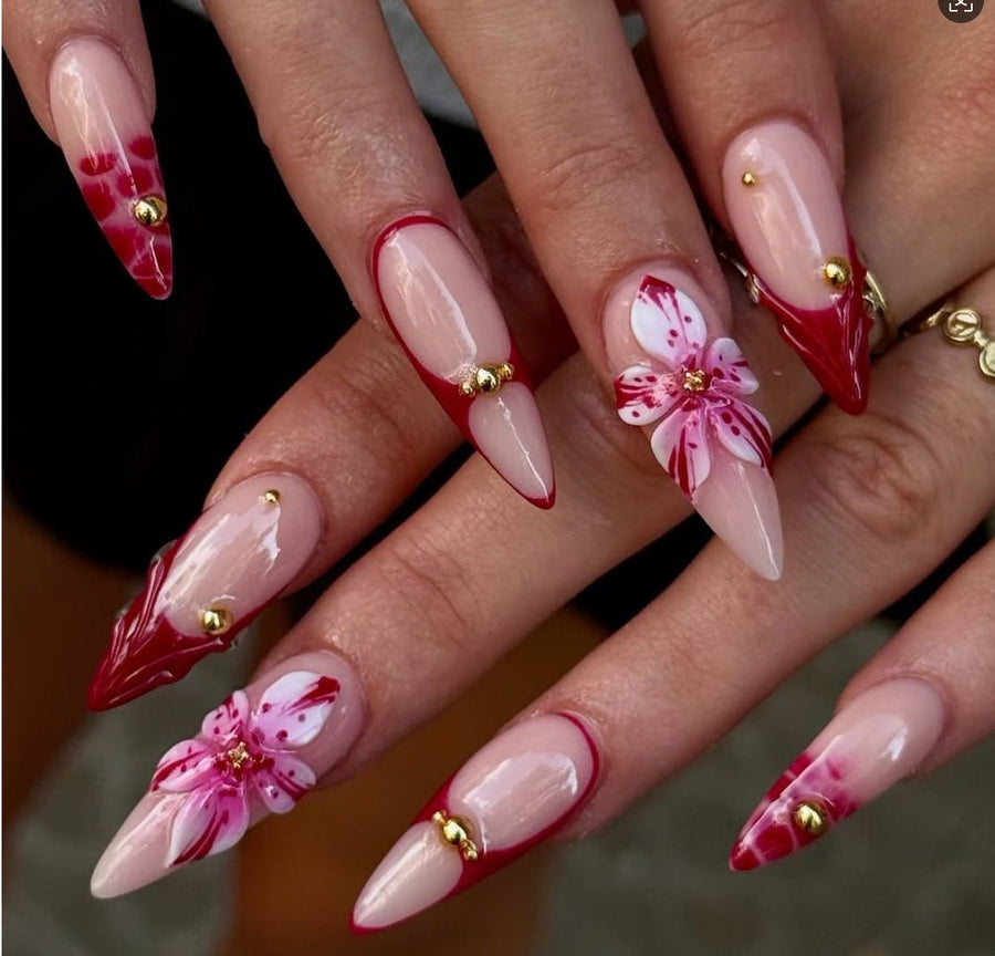 RareGoddess Handcrafted Press-On Nails JP15-15LYDZ