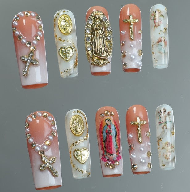 RareGoddess Handcrafted Press-On Nails SGJ-A2-0019