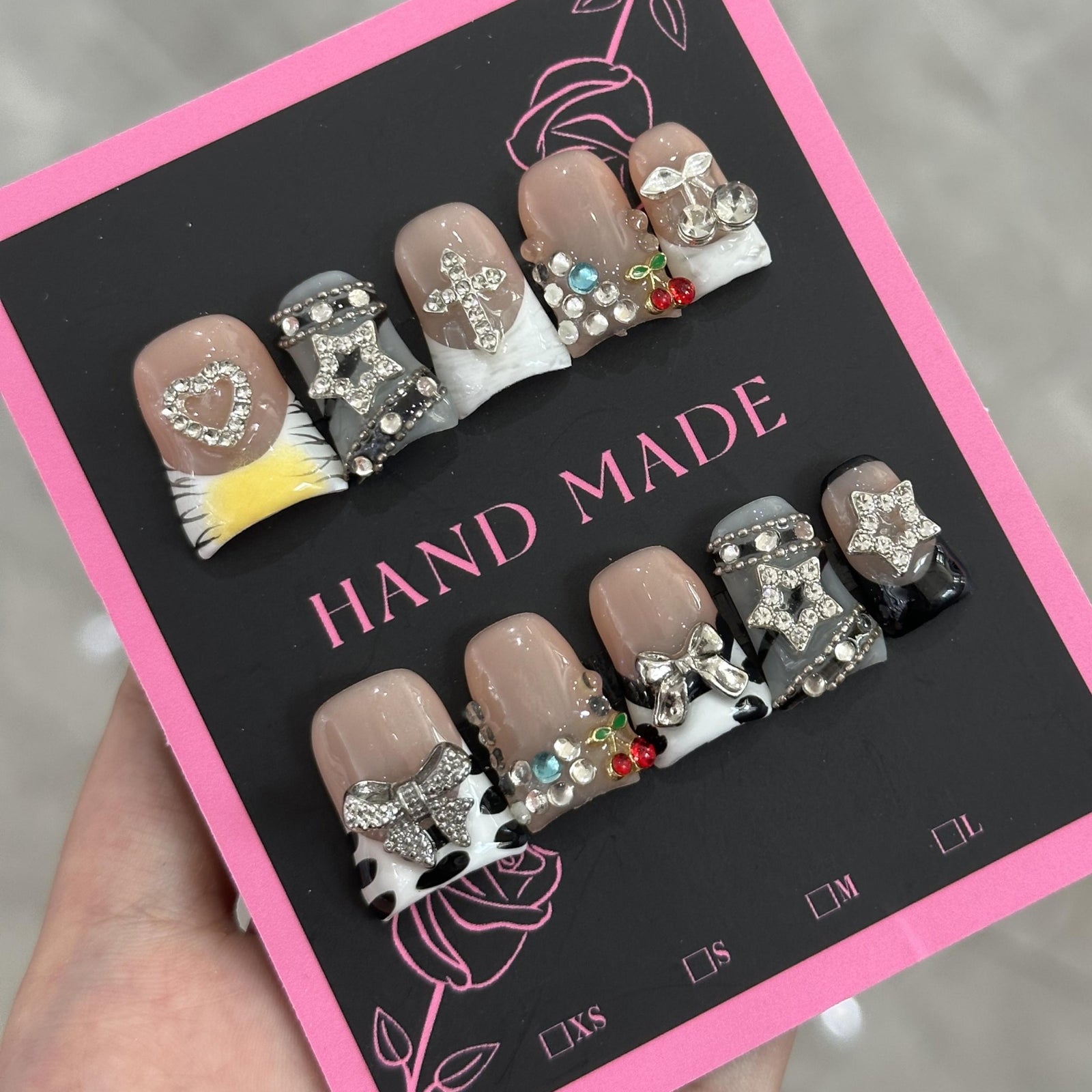 RareGoddess Handcrafted Press-On Nails 鸭嘴23