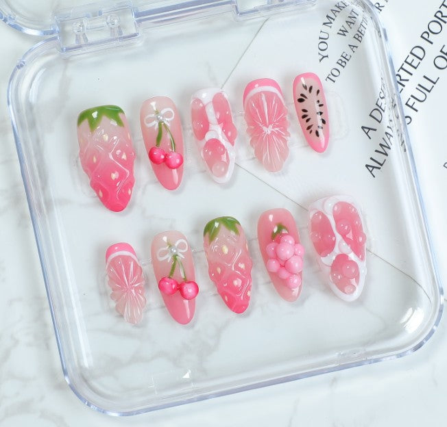 RareGoddess Handcrafted Press-On Nails SGJ-B2-0004