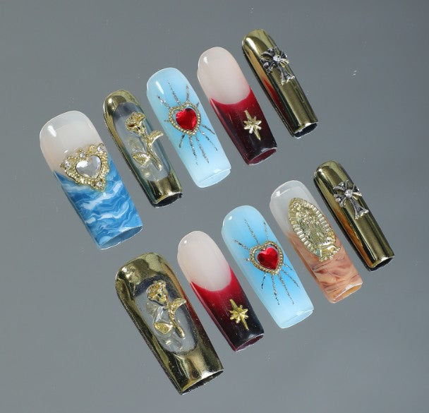 RareGoddess Handcrafted Press-On Nails SGJ-A2-0004