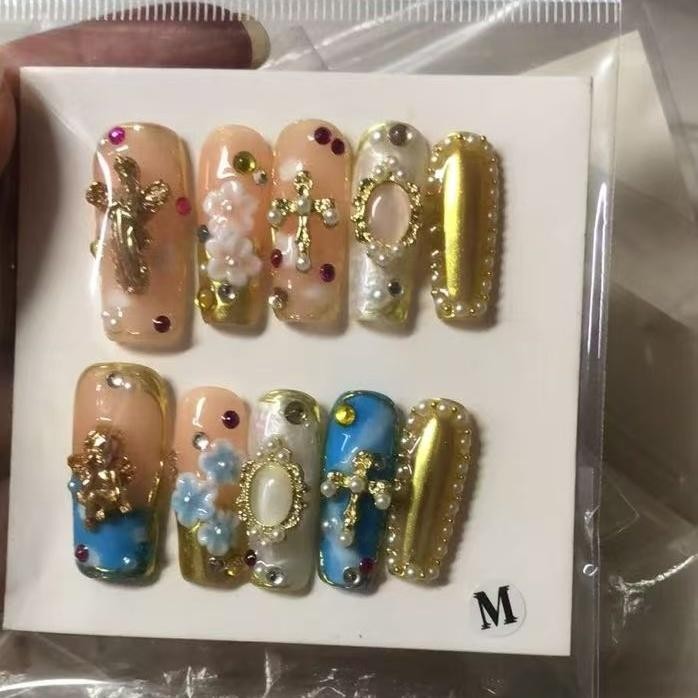 RareGoddess Handcrafted Press-On Nails 水管05