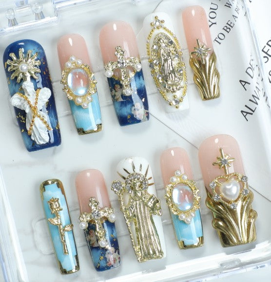 RareGoddess Handcrafted Press-On Nails SGJ-A2-0031