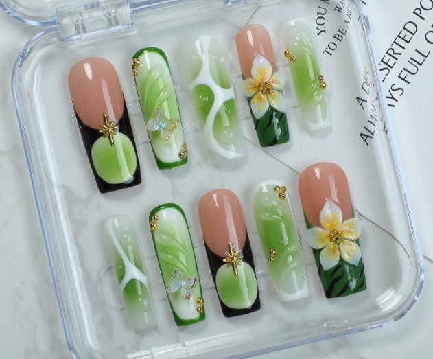 RareGoddess Handcrafted Press-On Nails SGJ-A2-0034