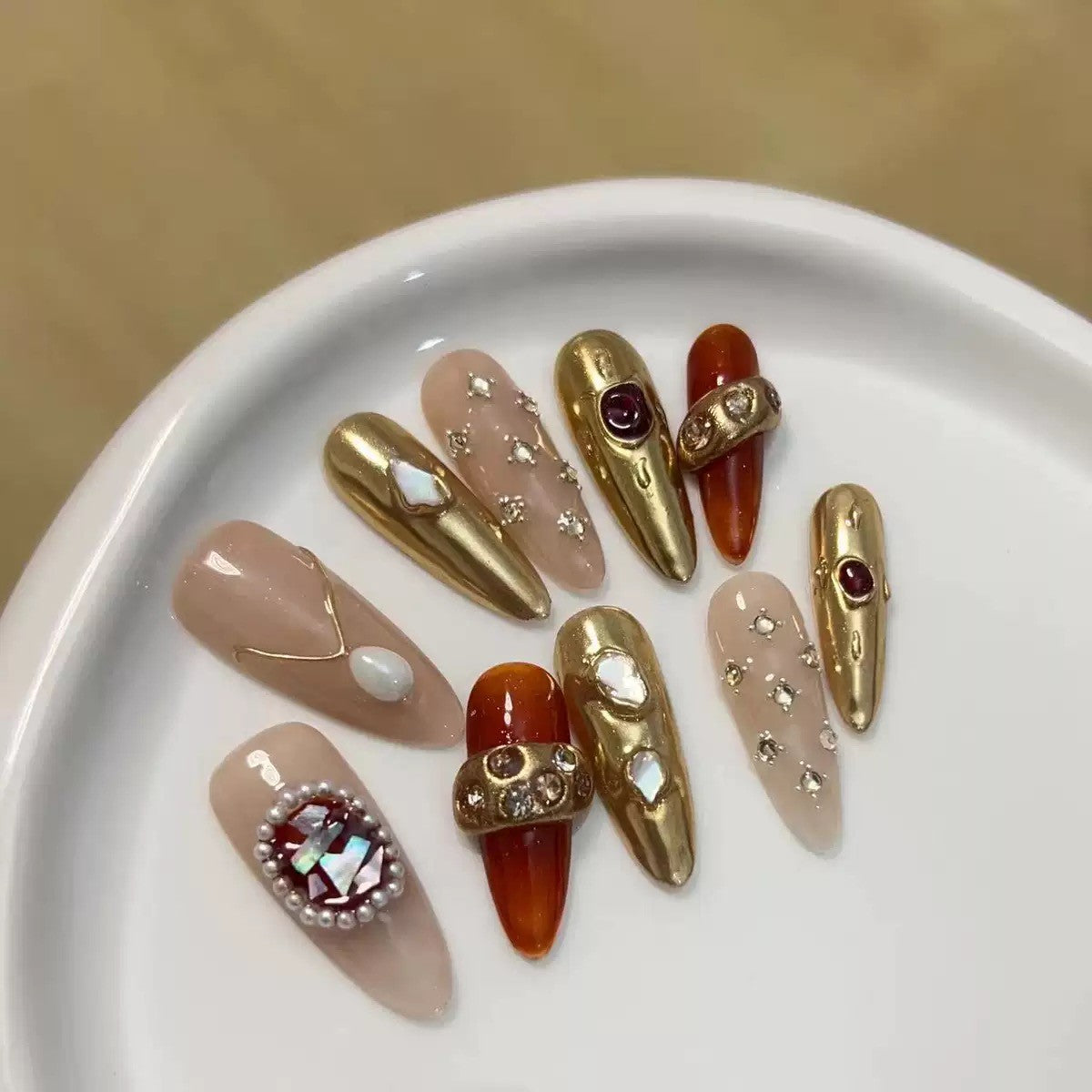 RareGoddess Handcrafted Press-On Nails DRS-8