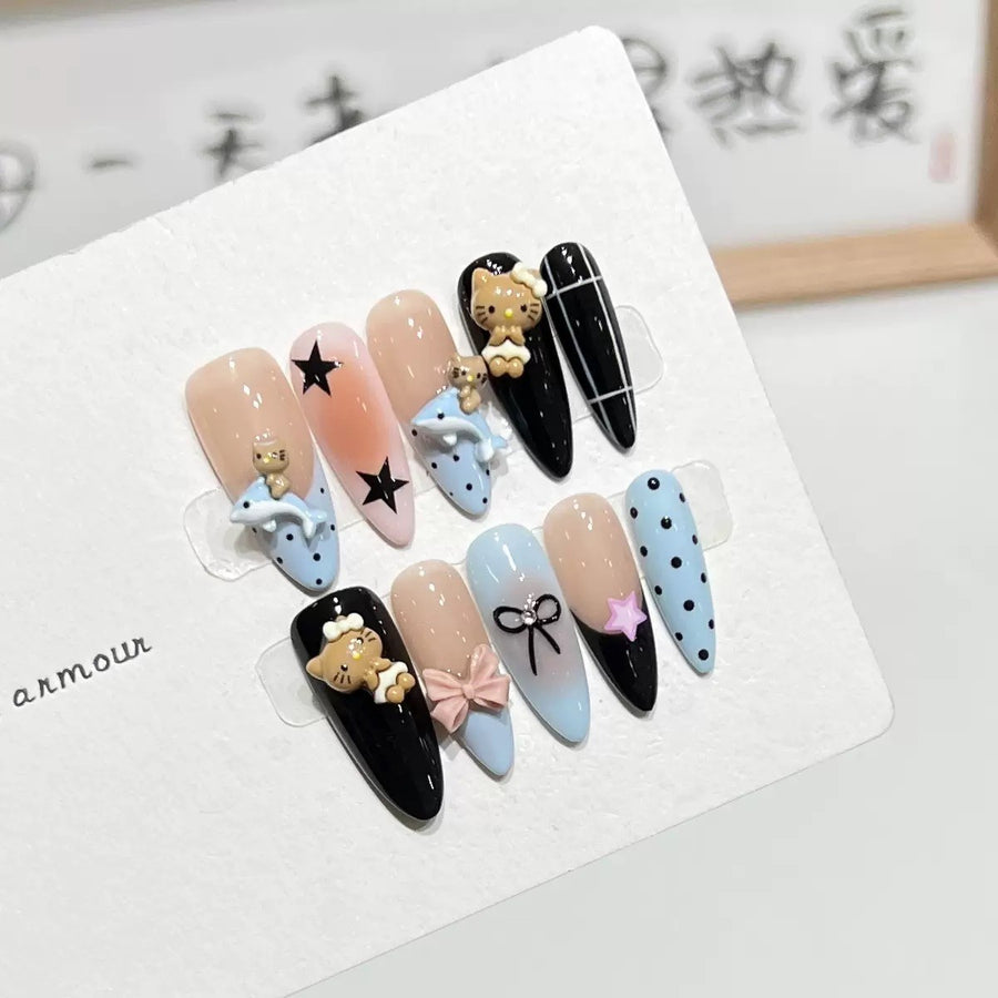 RareGoddess Handcrafted Press-On Nails DRS-10