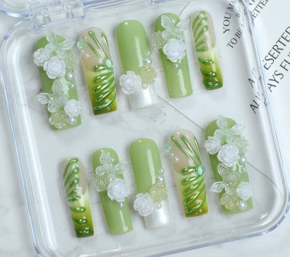 RareGoddess Handcrafted Press-On Nails SGJ-A2-0025