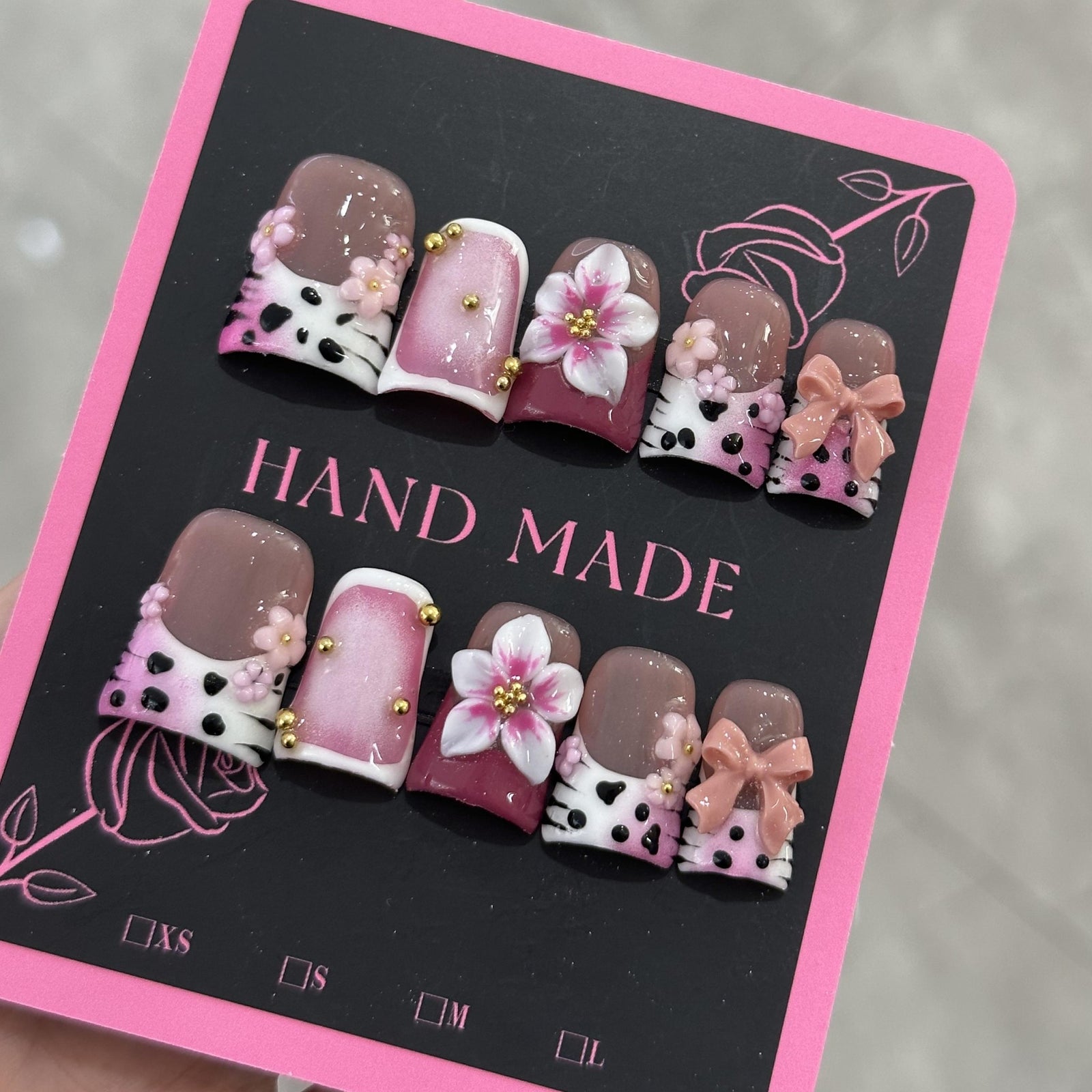 RareGoddess Handcrafted Press-On Nails 鸭嘴21