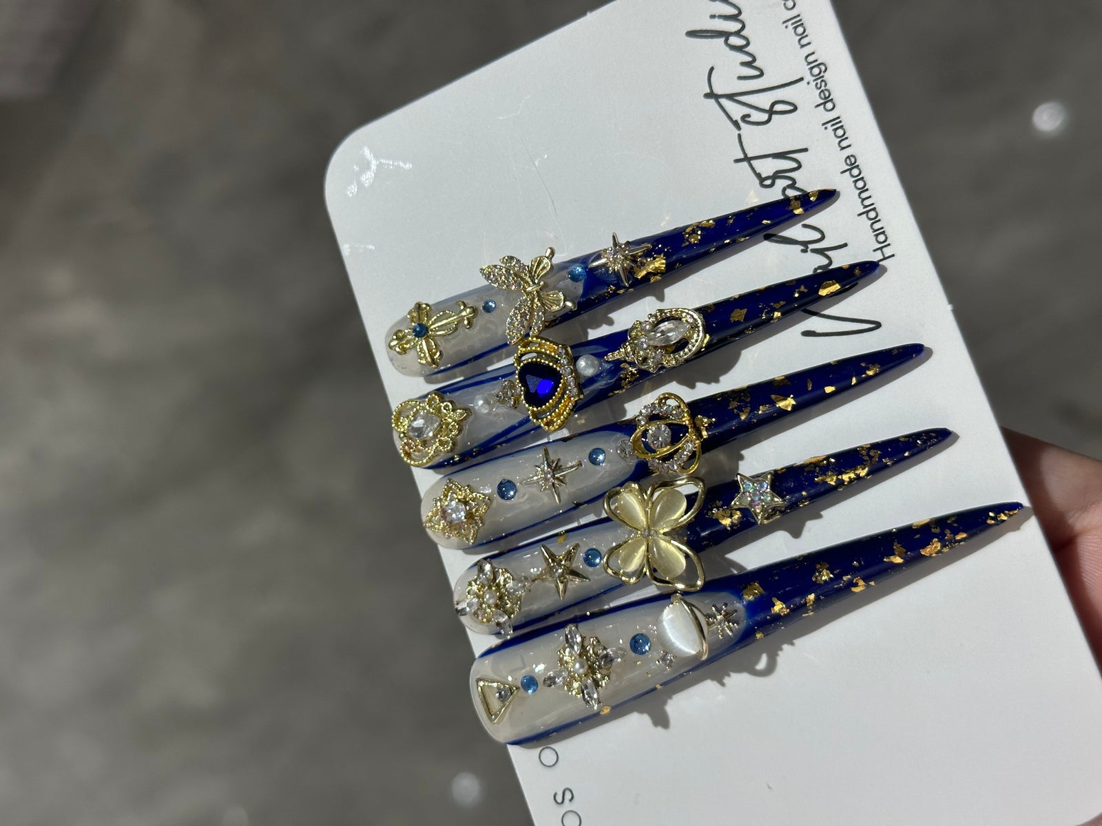 RareGoddess Handcrafted Press-On Nails 长尖7.0