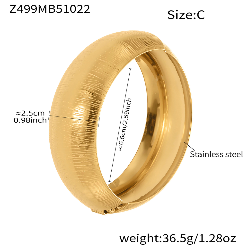 Gold bangle bracelet for women, spring hinged stackable bracelet set, fashionable cuff bracelet, stackable fashion jewelry gift