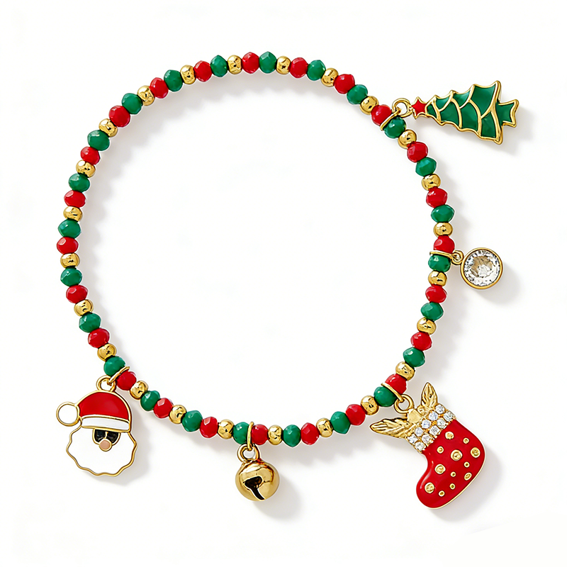 Christmas gift, women's 18K gold-plated bracelet, natural stone crystal bracelet, zircon bracelet