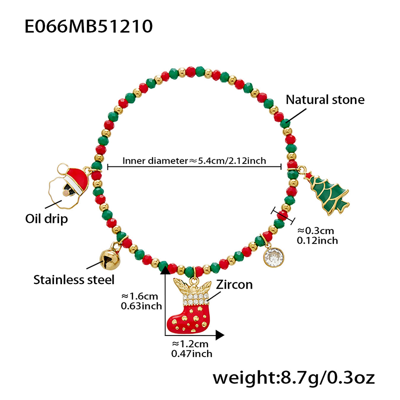 Christmas gift, women's 18K gold-plated bracelet, natural stone crystal bracelet, zircon bracelet