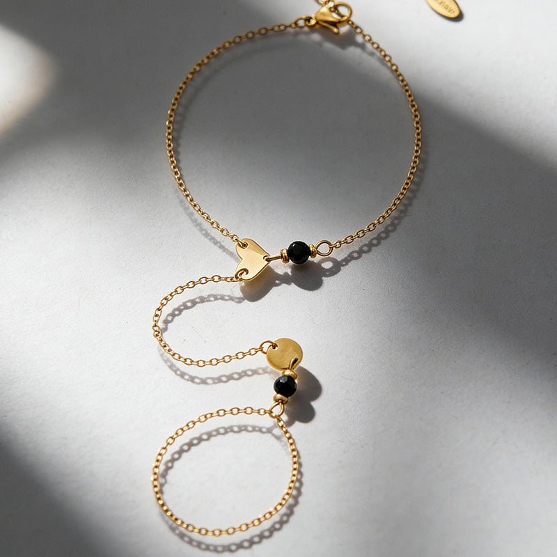 Women's Shell Bead Bracelet, 18K Gold Plated Bracelet with Zircon Pendant, Women's Jewelry Gift