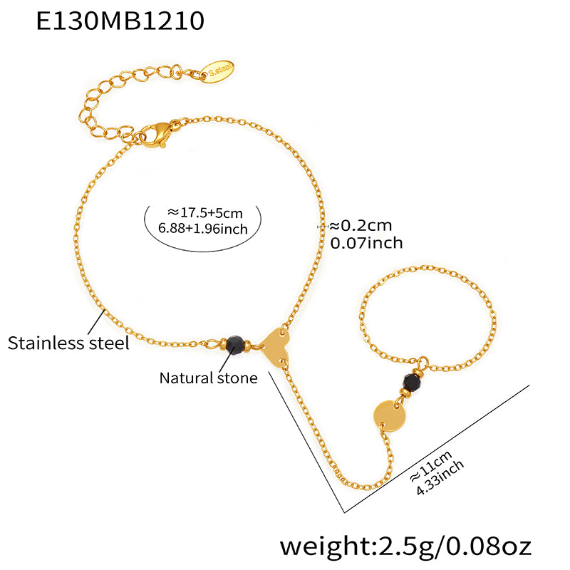 Women's Shell Bead Bracelet, 18K Gold Plated Bracelet with Zircon Pendant, Women's Jewelry Gift