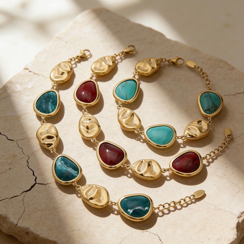 Women's Bracelet, 18K Gold Plated, Fashionable Bangle, Women's Wrist Jewelry, Gift