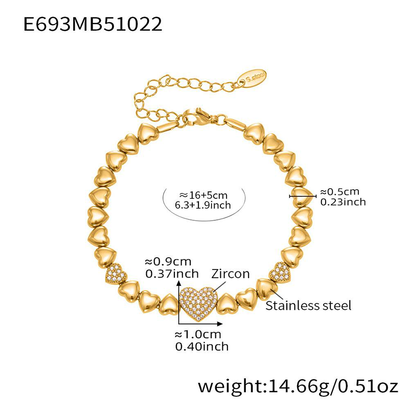 18K gold-plated bracelet, non-fading, women's jewelry gift, cubic zirconia, Bohemian style, artificial diamonds