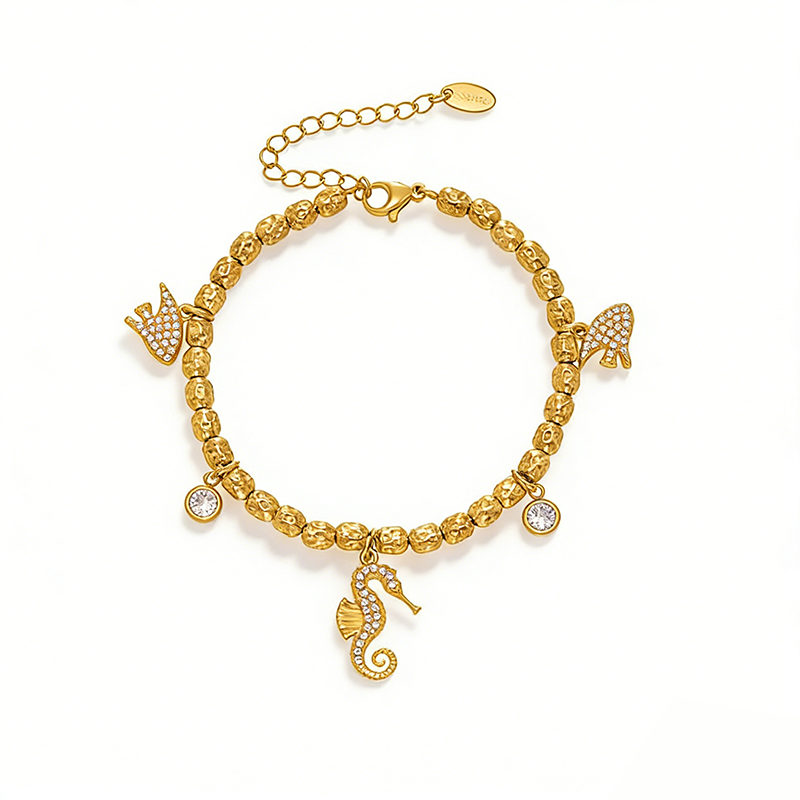 18K gold-plated bracelet, non-fading, women's jewelry gift, cubic zirconia, Bohemian style, artificial diamonds