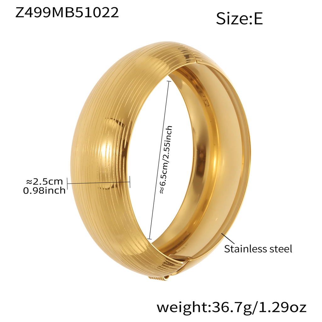 Gold bangle bracelet for women, spring hinged stackable bracelet set, fashionable cuff bracelet, stackable fashion jewelry gift