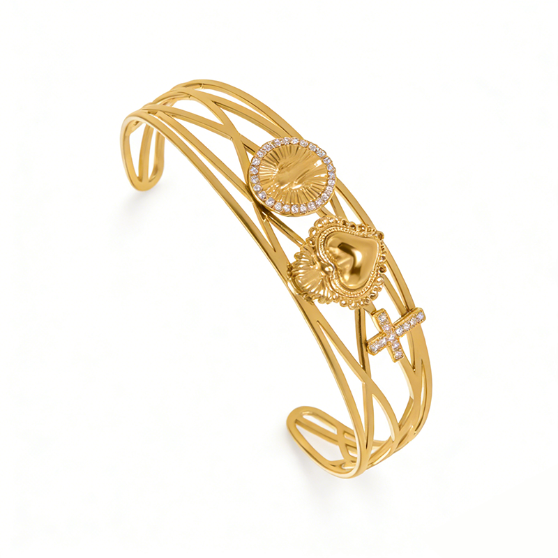 Ladies' 18K gold-plated bracelet