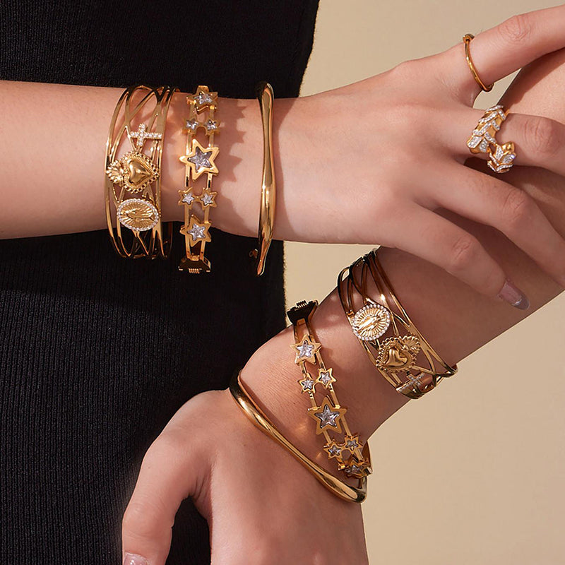 Ladies' 18K gold-plated bracelet