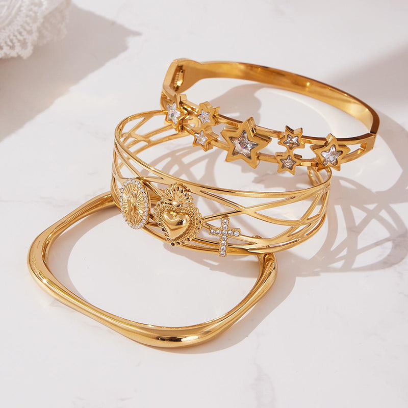 Ladies' 18K gold-plated bracelet