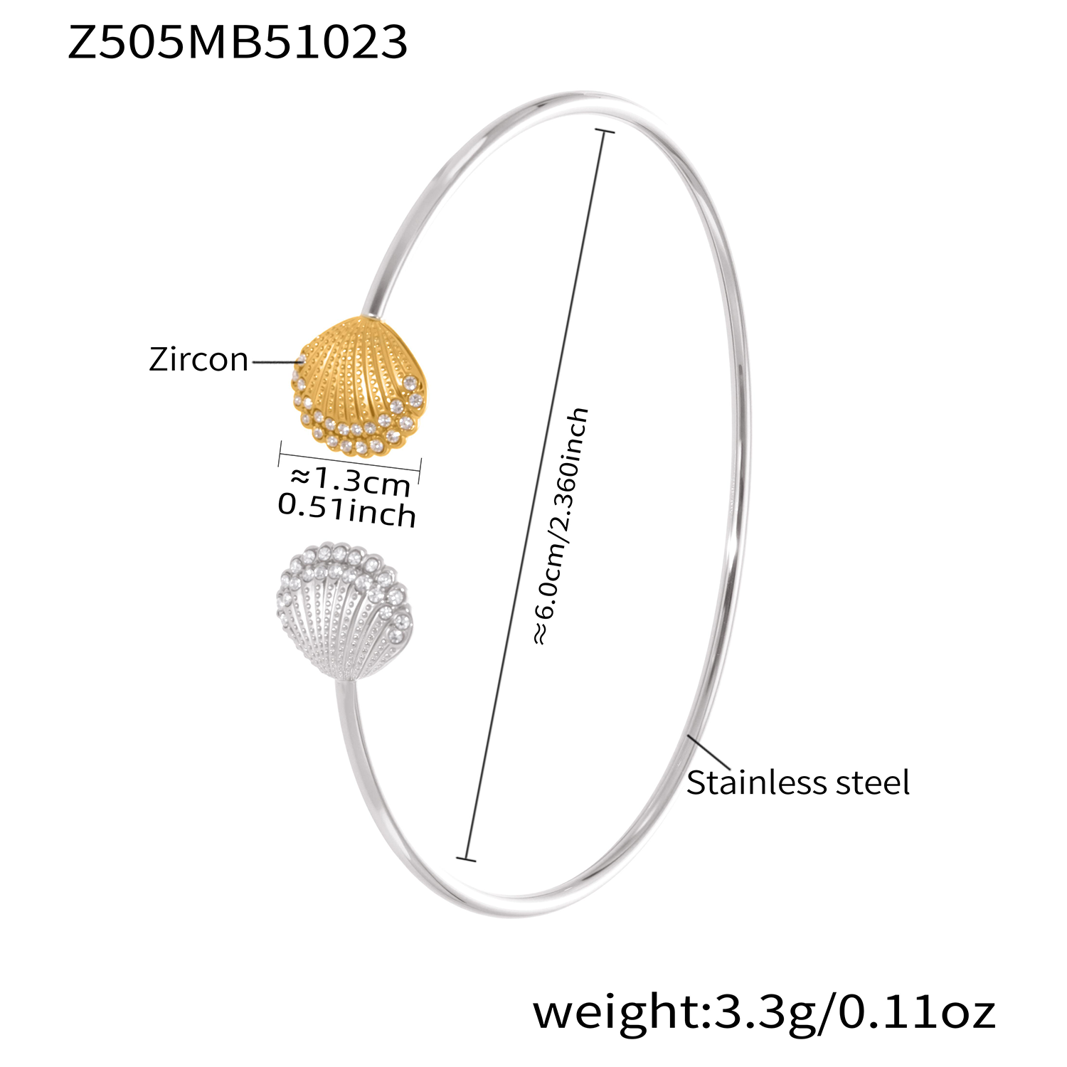 Women's 18K gold plated bracelet, tennis bracelet, suitable for women, fashionable and non-fading stainless steel gold bangle accessories, designer jewelry