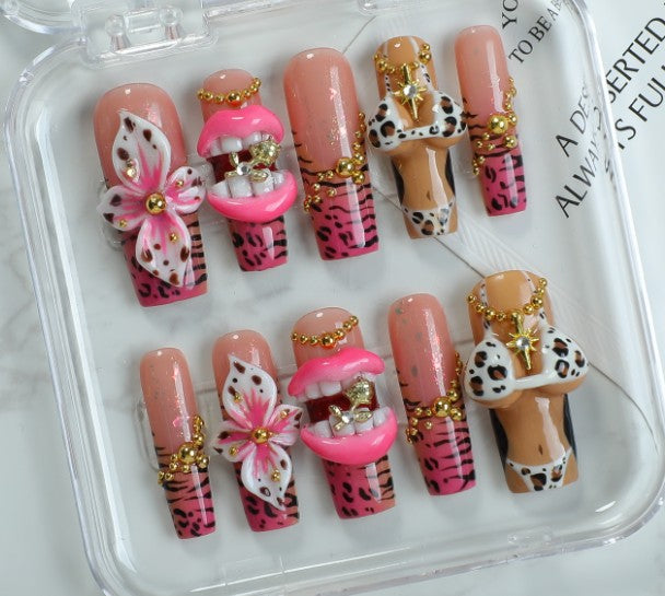 RareGoddess Handcrafted Press-On Nails SGJ-A2-0040
