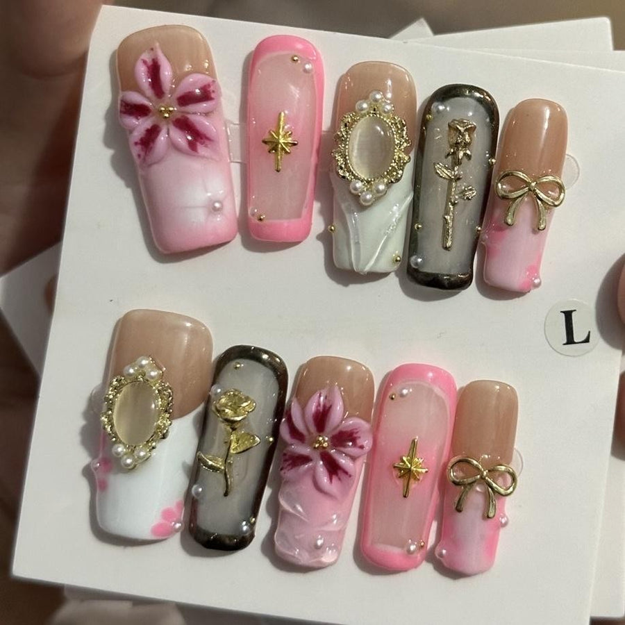 RareGoddess Handcrafted Press-On Nails 水管04