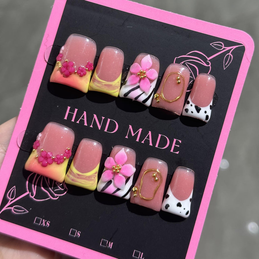 RareGoddess Handcrafted Press-On Nails 建构04