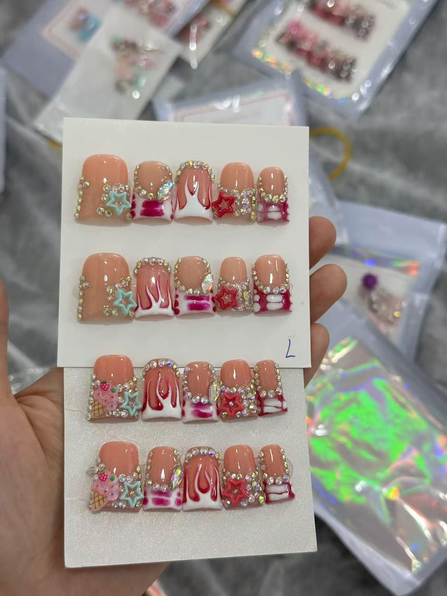 RareGoddess Handcrafted Press-On Nails 鸭嘴27