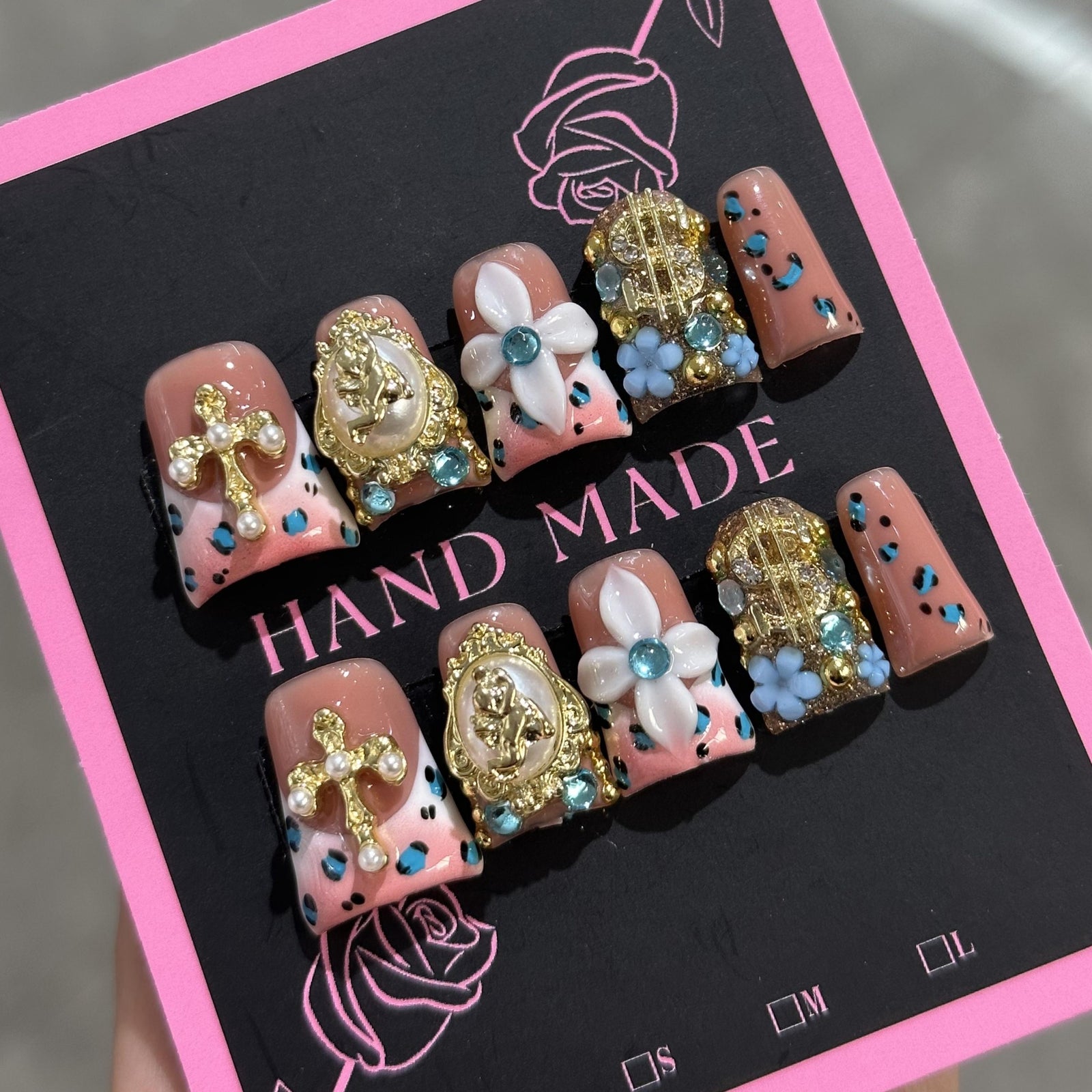 RareGoddess Handcrafted Press-On Nails 建构08