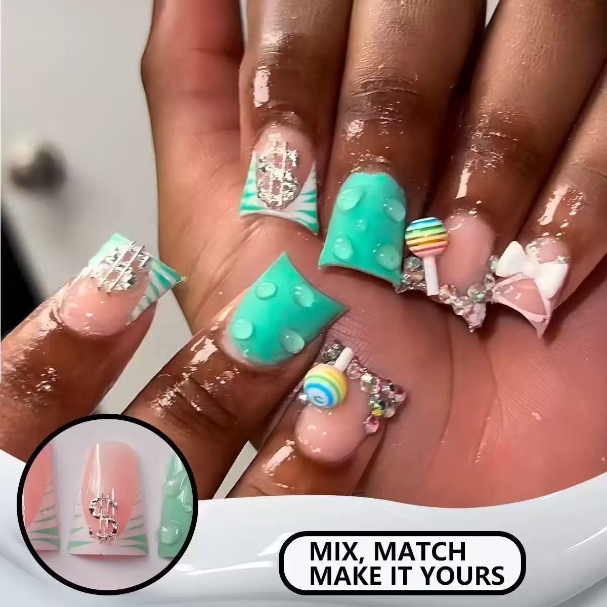 RareGoddess Handcrafted Press-On Nails XZ071