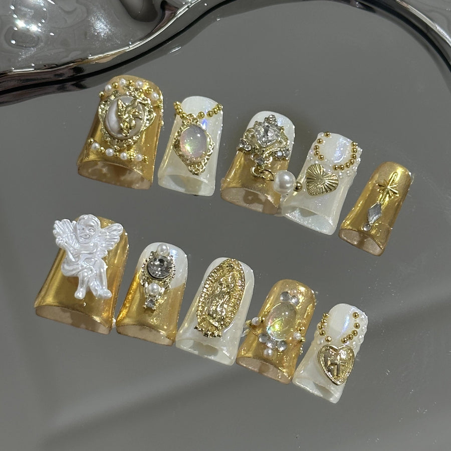 RareGoddess Handcrafted Press-On Nails 鸭嘴58