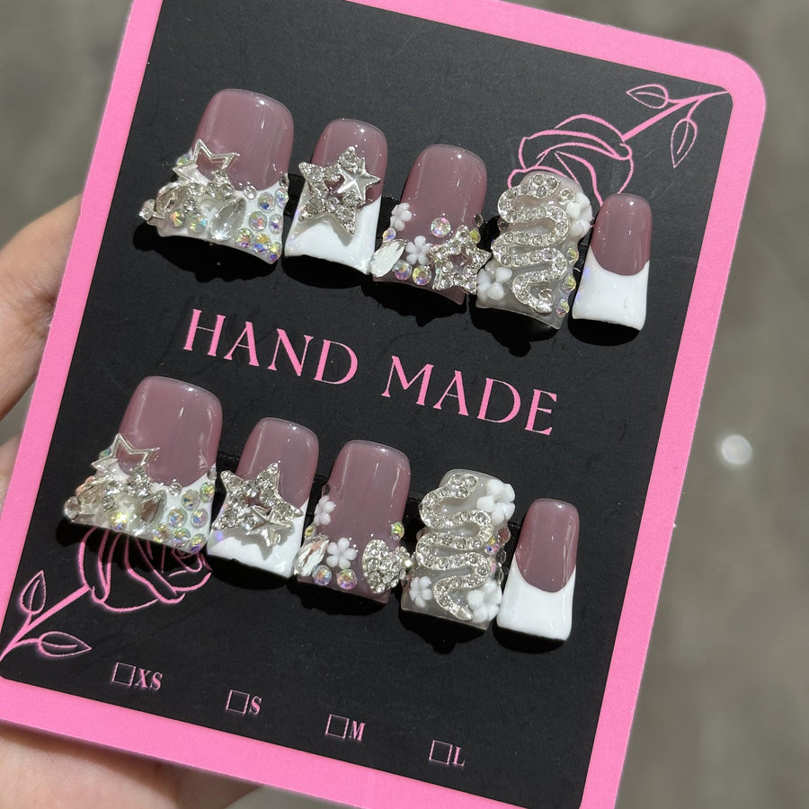 RareGoddess Handcrafted Press-On Nails 鸭嘴20