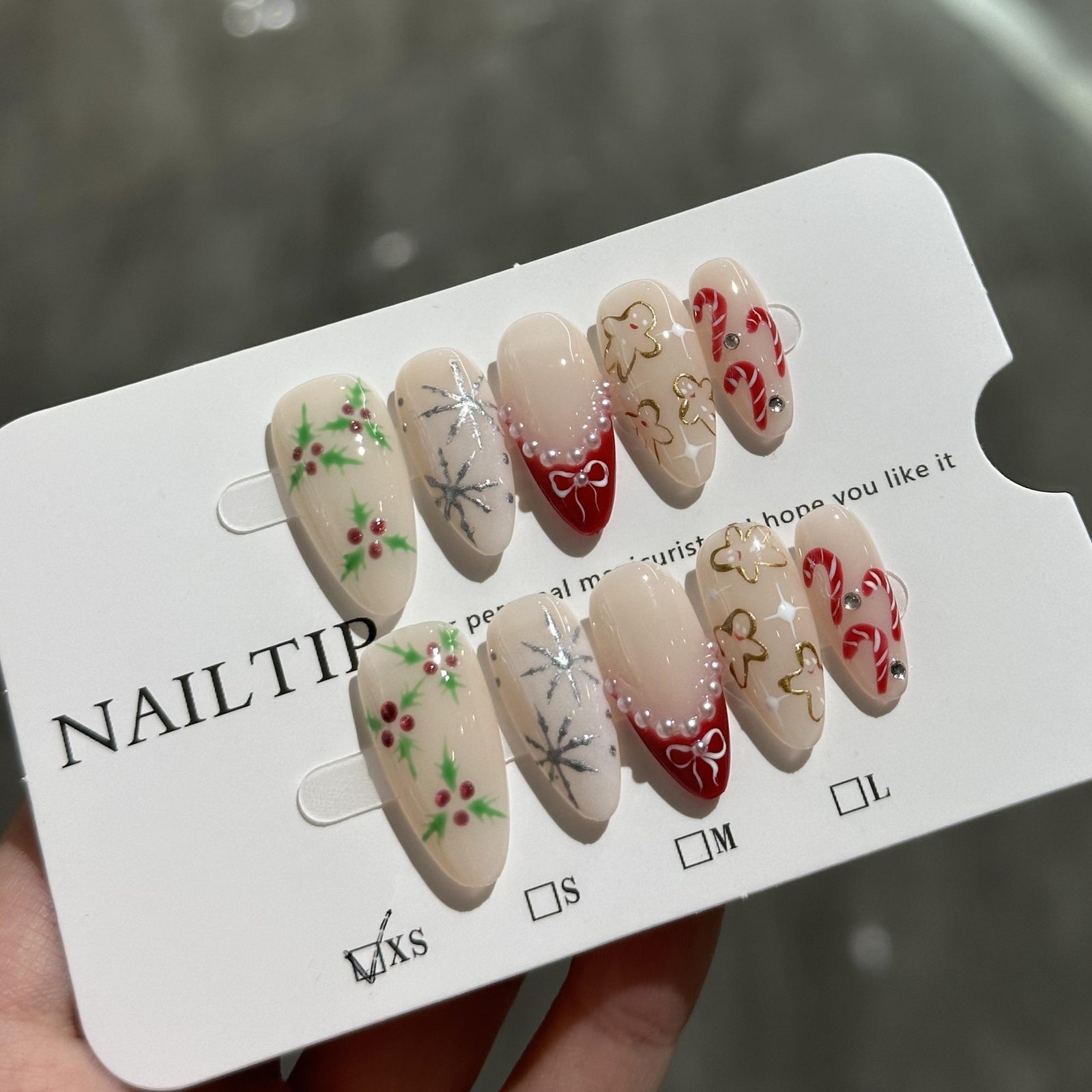 RareGoddess Handcrafted Press-On Nails 杏仁11